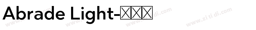 Abrade Light字体转换